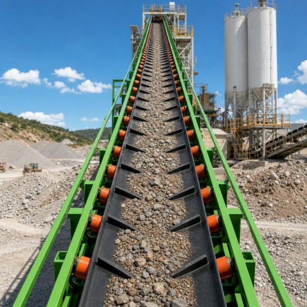 Chevron Conveyor Belt for Steep-Inclined Material Conveying